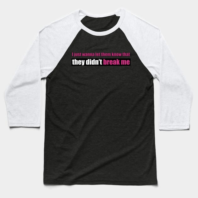 Pretty in Pink Baseball T-Shirt by Totally Major